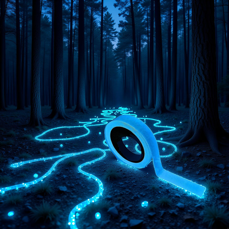 3Pcs Blue Glow in The Dark Tape 9.8 FT Fluorescent Spike Sticker Glow in The Dark Markers,for Stairs Walls Steps Safetys Exits Sign Warning Tape Self-Adhesive Tapes,Safety Warning Tapes