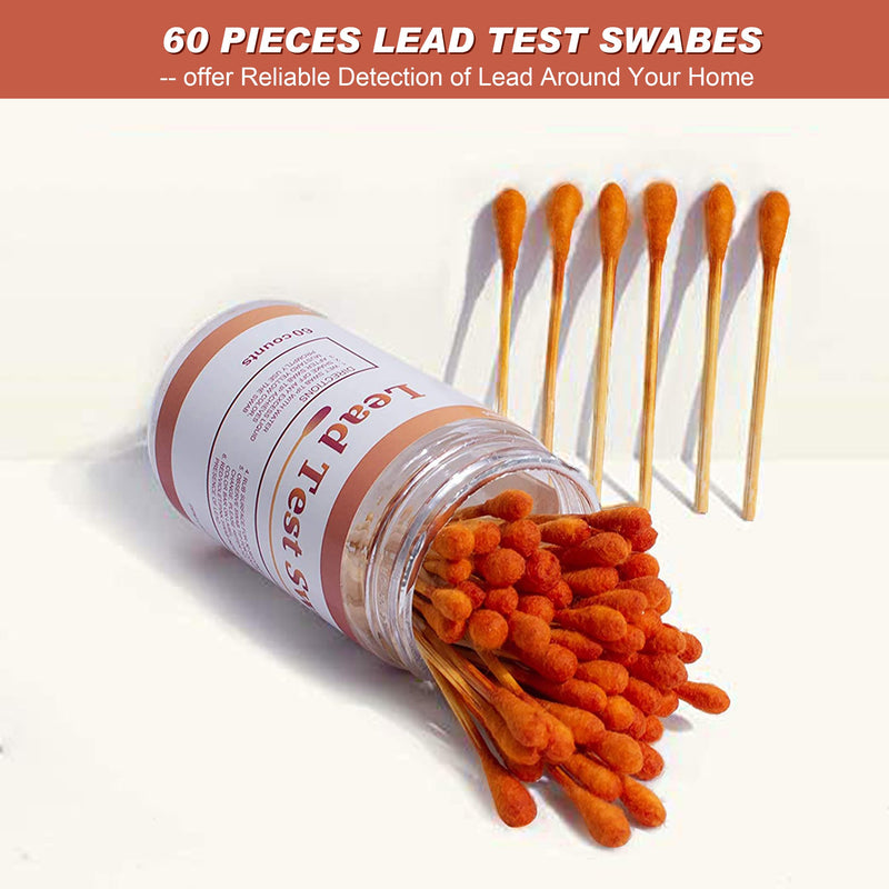 AAwipes Lead Test Swab Kit (60 Rapid Home Testing Swabs) 30-Second Results. Dip in Water. Home Use for - Painted, Jewelry, Ceramics, Wood (LS60) 60