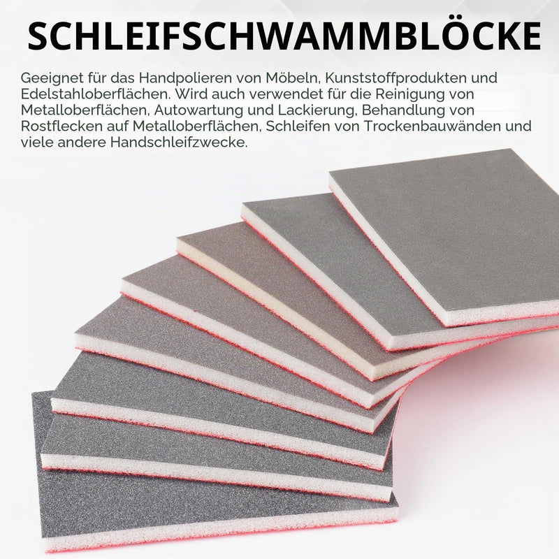 Stebruam Sanding Sponge 24 Pieces (180-3000) Wet/Dry Professional Set | Sanding block for wood, metal, car, varnish, spatula HMS MIX
