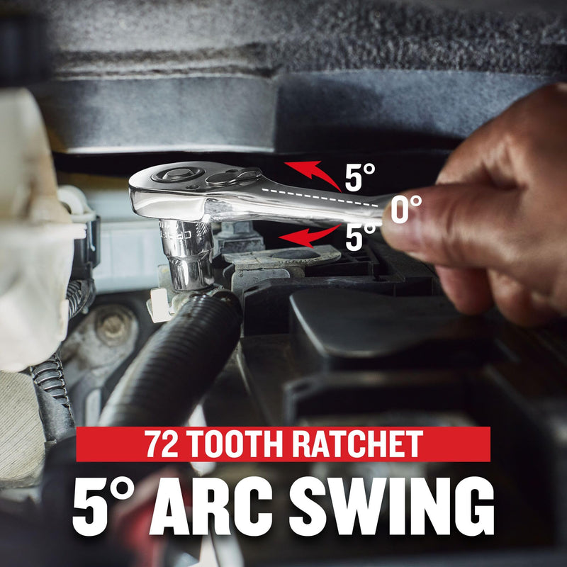 CRAFTSMAN Low Profile Ratchet, 90 Tooth, 3/8 Inch Drive (CMMT86822)