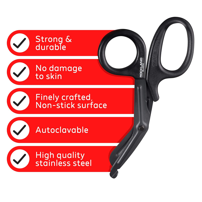 [Australia - AusPower] - Rockland Guard Medical Scissors - Trauma Shears for Nurses, Healthcare & Emergency Workers - Autoclavable EMT Shears with Stainless Steel Blades for Bandage & Clothing - [1-Pack] 1 