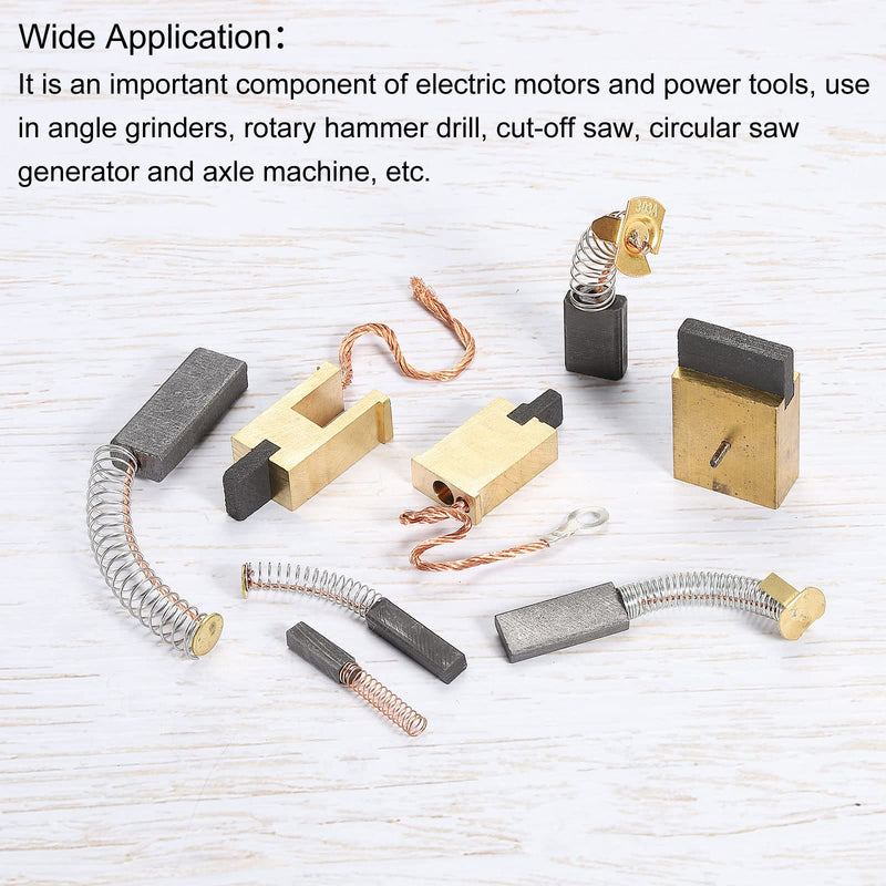 PATIKIL Pack of 4 Carbon Brushes 14 x 7.5 x 6.5 mm for Electric Motor Power Tool Angle Grinder Table Saw Replacement Repair | For Electric Motor Power Tool Angle Grinder Table Saw Replacement Repair