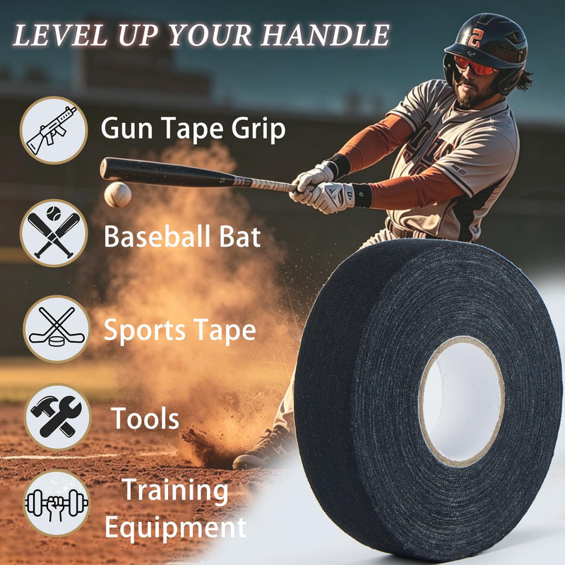 Tactical Grip Tape,1Inch Strong Adhesive Gun Griptape,Multipurpose Non-Slip Tactical Wrap Tape for Guns,Handgun, Rifle, Hockey,Bats, Rackets, Pullup Bars, Tools & Sport Handles 1 Roll