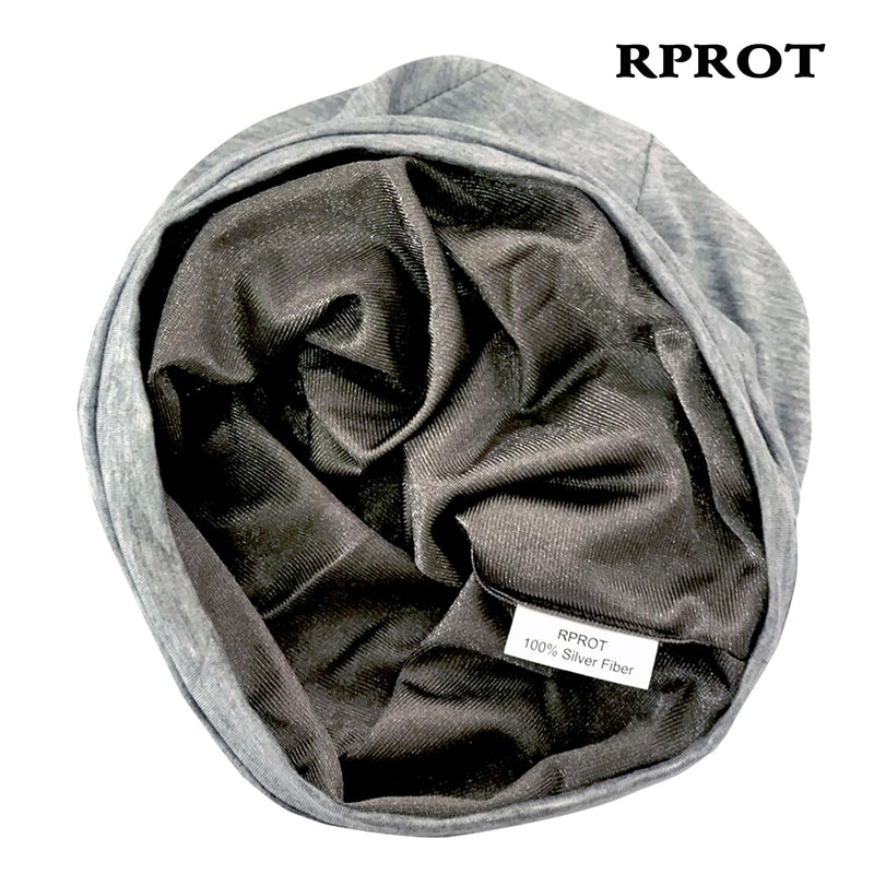 Beanie Protection Hat,Effective 99.99% Anti R.adiation Cap, E.M.F Protection Hat Shielding Cell WiFi 5G RF 19.6-23.6 in One Size Grey