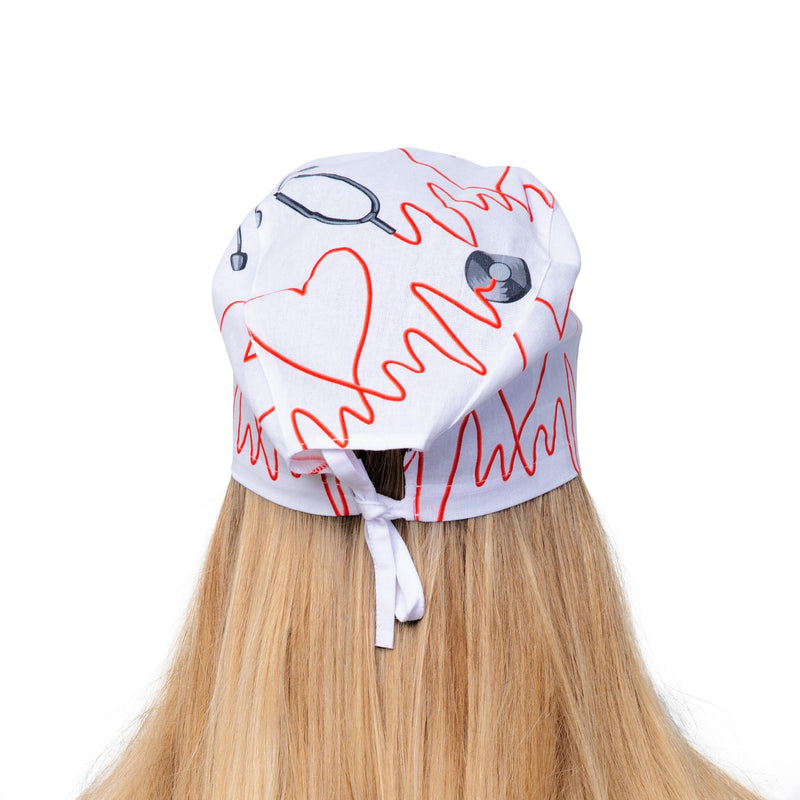 [Australia - AusPower] - Print Scrub Caps - Perfect Hat for Nurses, Doctors and EMTs… One Size Stethoscope 