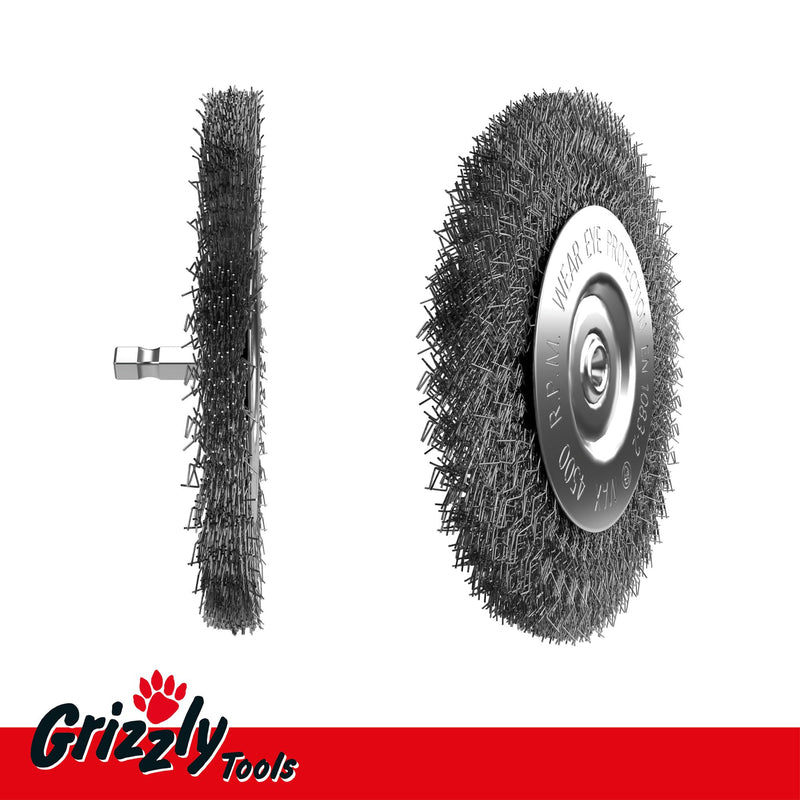 [Australia - AusPower] - Joint Brush Metal Replacement Brush Metal Brush | 2-Piece Weed Brush Set for Grizzly Tools Joint Brush EFB 400 401 402 403 404 | Suitable for AFB 18 Li AFB 18 Lion AFB 1810 Lion Set 