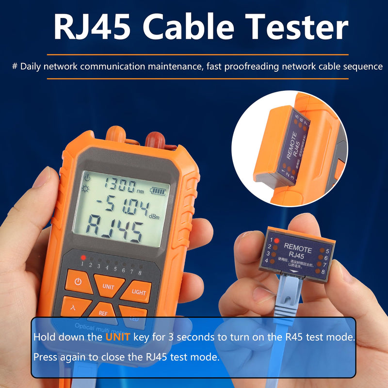 [Australia - AusPower] - SinLoon Fiber Optic Power Meter, Fiber Optic Tester, Portable Network Cable Tester, FC/SC/ST, Universal Interface, Fiber Optic Tester, 2MW, Visual Fault Location, LED Lighting, OPM/VFL 