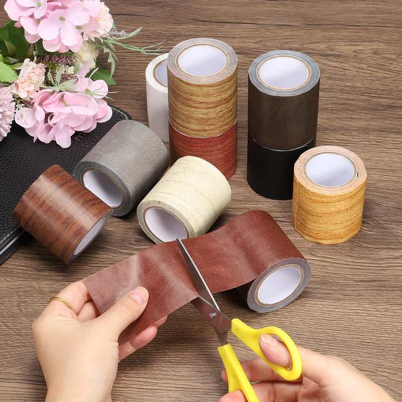 PATIKIL Wood Grain Repair Tape 2.2" x15ft, Self Adhesive Realistic Textured Repair Tape Patch for Floor Door Table Cabinets Desk,Mahogany 2.2"x15ft Mahogany