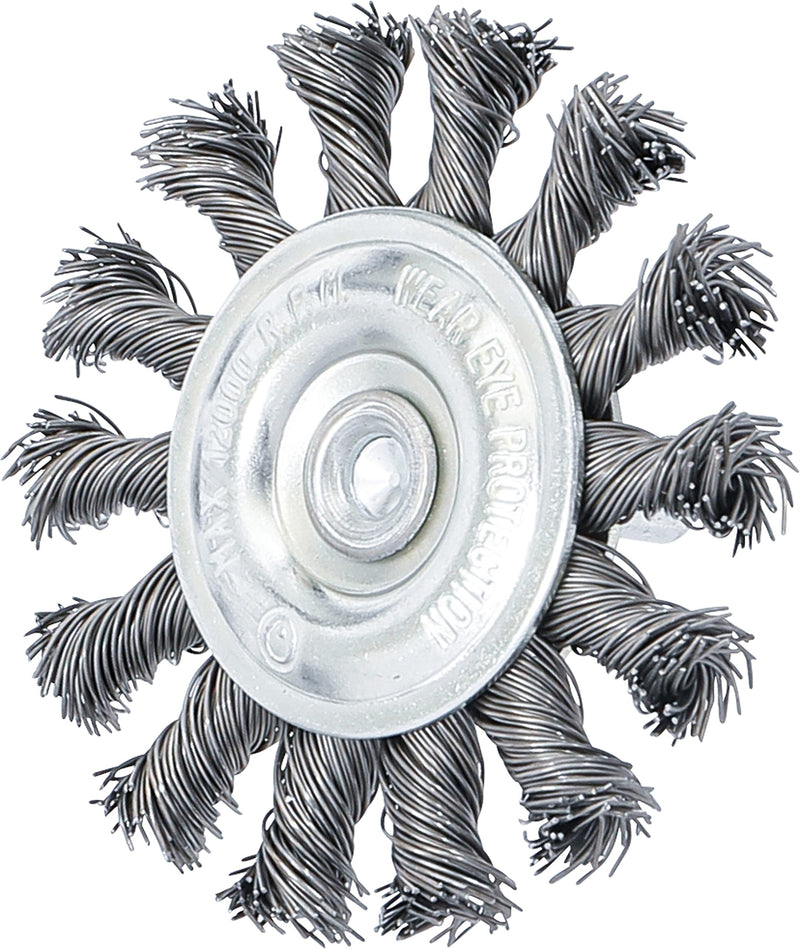 [Australia - AusPower] - BGS 3982 Knotted Disc Brush, Grey/Silver, 75 mm 