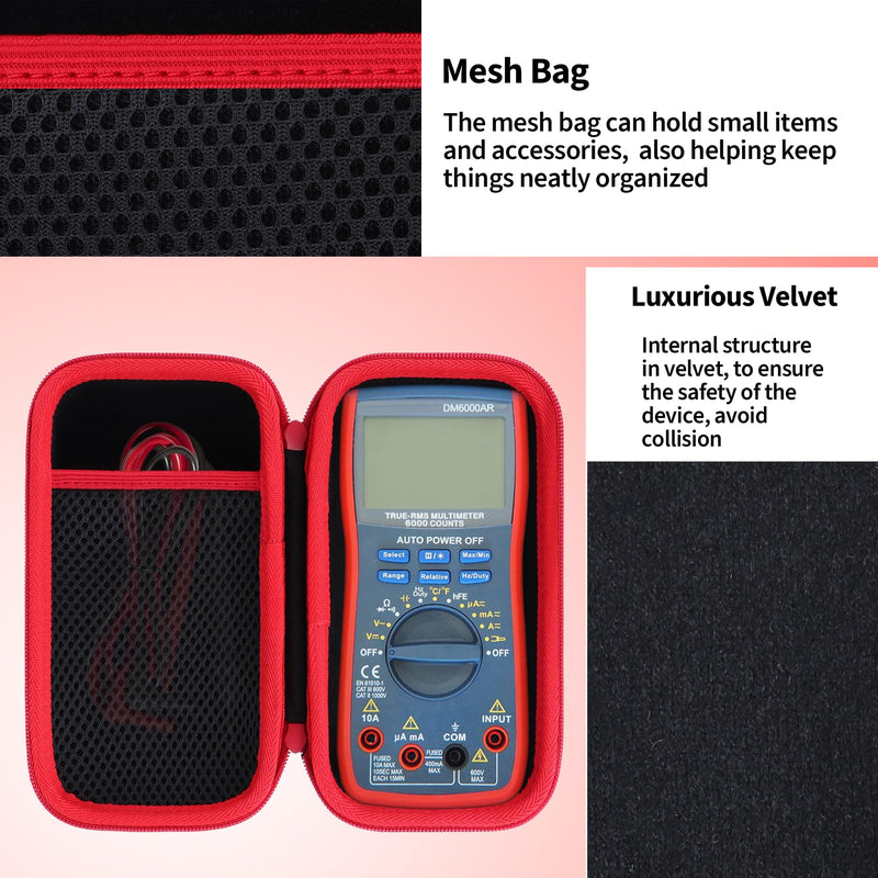 [Australia - AusPower] - Storage Case Compatible with AstroAI Digital Multimeter Analyzer TRMS 6000 Counts Volt Meter Ohmmeter Auto-Ranging Tester 