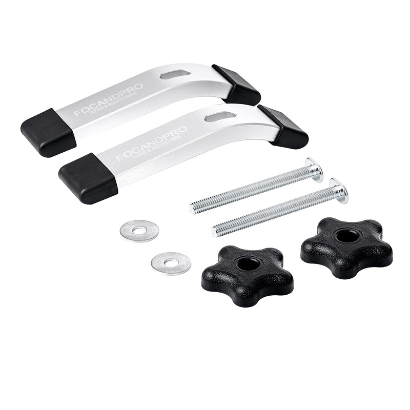 [Australia - AusPower] - T Track Hold Down Clamps- Double-Cut Profile Aluminum T-Track Clamps 6-3/8" L X 1-1/4"W -Woodworking and Clamps-Fine Sandblast Anodized -Silver Color -2 Pack 6-3/8" T track Clamps,2pk 