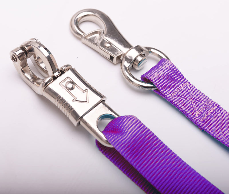 [Australia - AusPower] - Adjustable Nylon Cross Tie ?2 Pack?- with Panic Snap and Bull Snap - Adjusts from 44.5" to 78.3" (Purple) Purple 