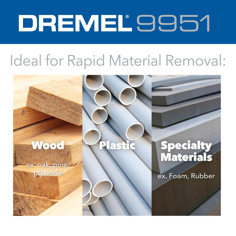 [Australia - AusPower] - Dremel 9951 Ball Tip 11/32" Power Rotary Carving Bit - Ideal for Removal and Smoothing Applications in Wood, Plastic, Foam, and Rubber 