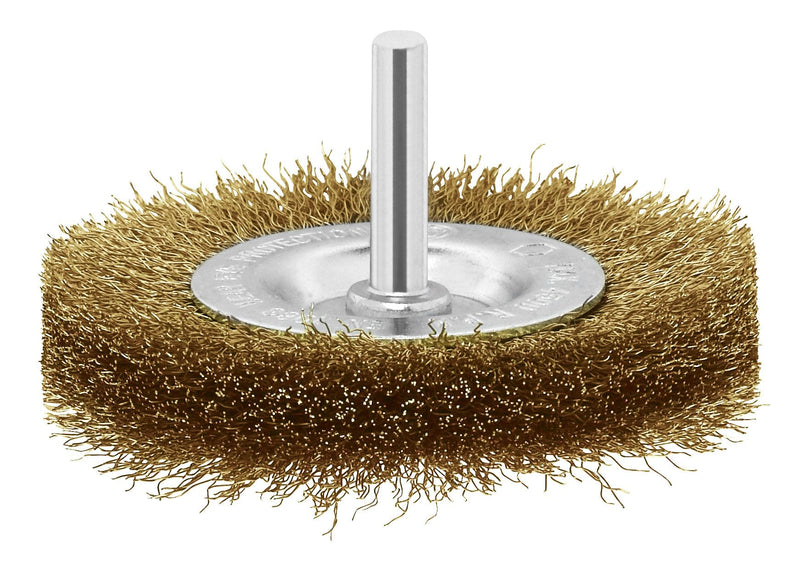 [Australia - AusPower] - Bosch 2609256519 DIY Cup Brush Wavy Wire Brass-Plated Diameter 75 mm 6 mm (1) 