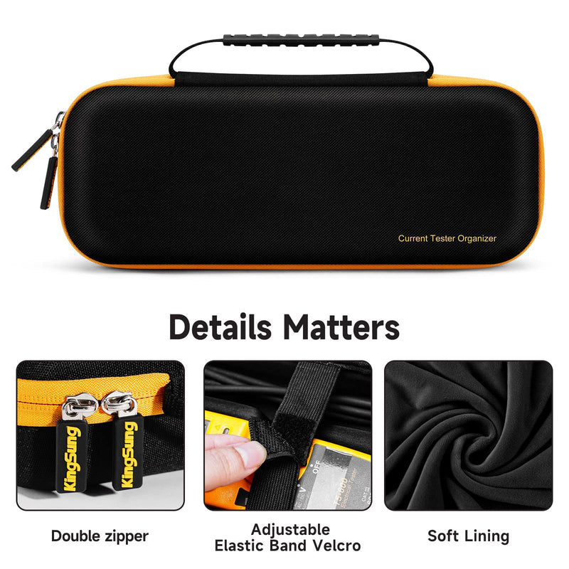 [Australia - AusPower] - KingSung Hard Case for Fluke T5-600/T5-1000/ T5600/ T6-600 Electrical Voltage, Tester Multimeter Carrying Storage Bag, Black 