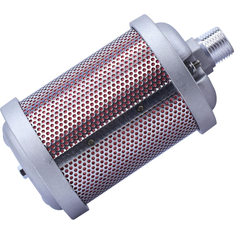 [Australia - AusPower] - XY-05 Air Compressor Muffler 1/2" NPT Air Exhaust Muffler Silencer for Compressor Dryer Compressed Air Equipment and Systems, Single Chamber 145 PSI, Replacement Part 