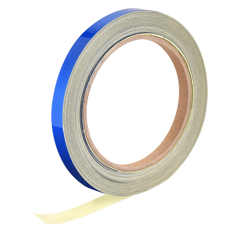 uxcell Reflective Tape Blue, 10mm x 25m, Outdoor Waterproof Warning Tape for Bikes, RV, and Boat Striping Marking