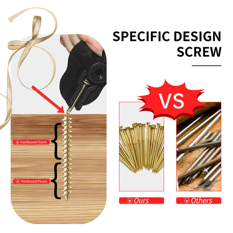 [Australia - AusPower] - Squeak Floor Repair Kit, 50 Screws and 5 Tools to Easily Repair Wood, Carpet, Hardwood, Vinyl, and Linoleum Floor Squeaks (50) 