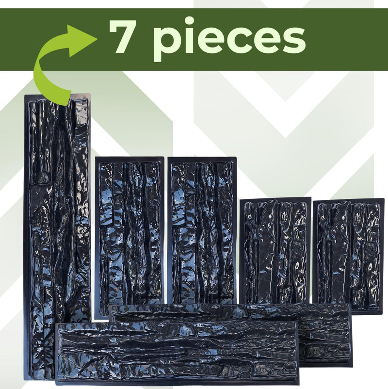 7 pcs ABS 2mm Flagstone Limestone Natural Stone Mold Plastic Cement Molds Cement Wall Mould Concrete Tile Brick DIY Forms - De Pared Moldes para Cemento Rock Molds for Concrete Prensa 7 pcs Brick Molds