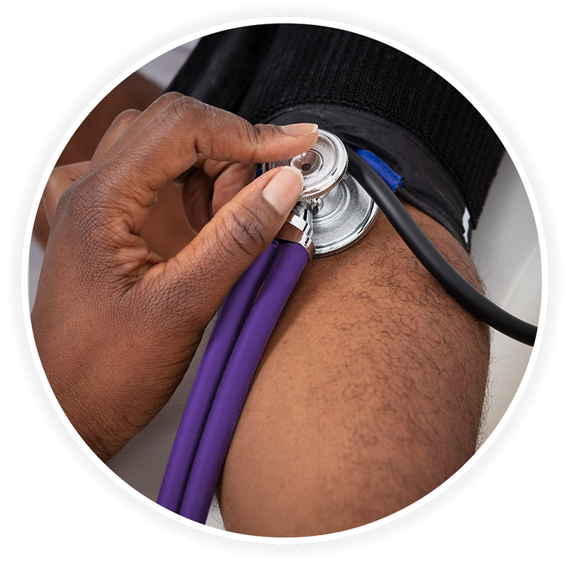 [Australia - AusPower] - ASA TECHMED Sprague Double Tube Adult and Pediatric Stethoscope + Matching EMT Shears, Ideal for EMT, Nurse, Doctor, Medical Student, Paramedic, and First Responders (Purpe) Purple 
