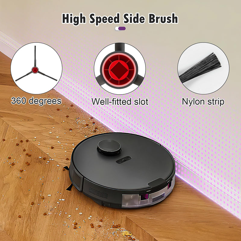 19 Packs Replacement Parts for Eureka E20 Plus Robot Vacuum Cleaner, 2 Rubber Brush, 8 Edge-Sweeping Brushes, 4 Hepa Filters, 4 Mop Pads, 1 Cleaning Brush Accessories Kit