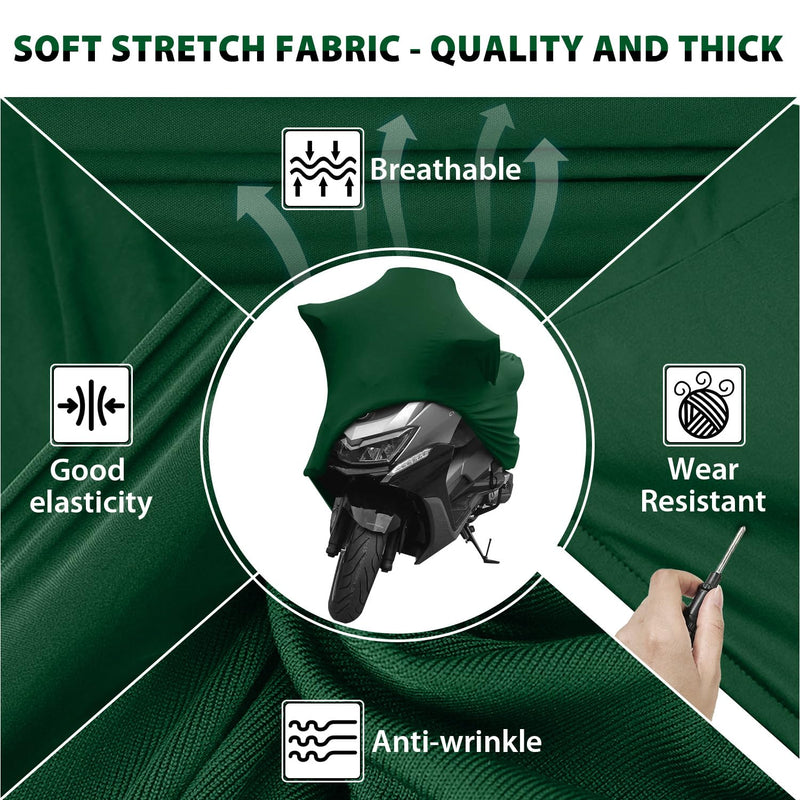 [Australia - AusPower] - WinPower Indoor Motorcycle Cover, Soft Stretch Breathable Dustproof Scratch Protection Elastic Powersports Vehicle Covers, 96inches XL(96 x 41 x 49 inches) 
