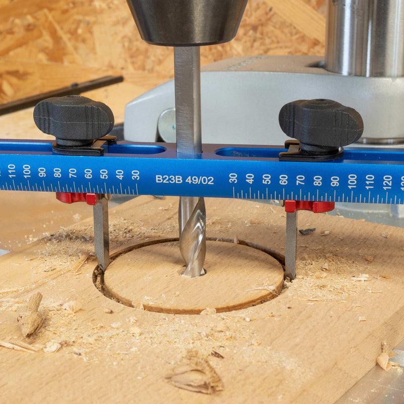 ENT 94000 Circular Cutter Diameter 30-150 mm - Adjustable Hole Drill Bit for Wood, MDF & Chipboard | Precise Circular Cutouts & Circular Discs | HW Blades, Height Adjustable Drill Bit, 8 mm Shank