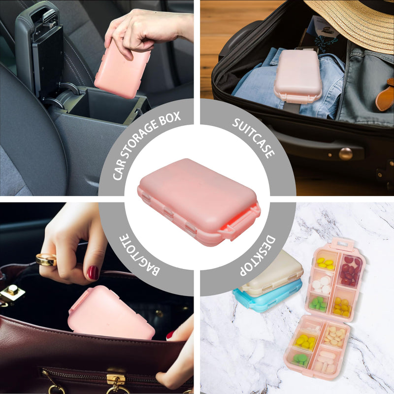 [Australia - AusPower] - Pill Organizer with Medicine Labels 161 Labels Travel Daily Pill Container Mini Medication Organizer Storage Pill Organizer Travel Essentials Pill Case 7 Day (Grey, 1 Pack) Grey 