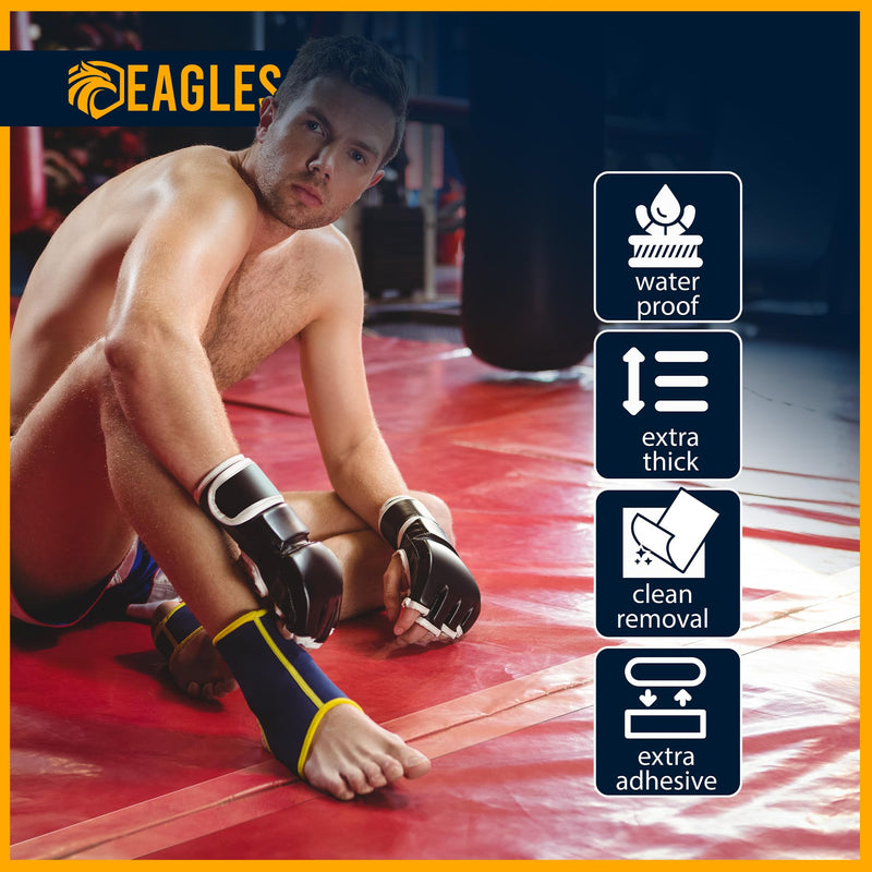 Clear Mat Tape for Wrestling Grappling Gymnastics Jiu Jitsu MMA Floor | Exercise Roll Out Mats Foam Tiles | Home Mats & Gym Floor Tape (1, 4 Inch) 1
