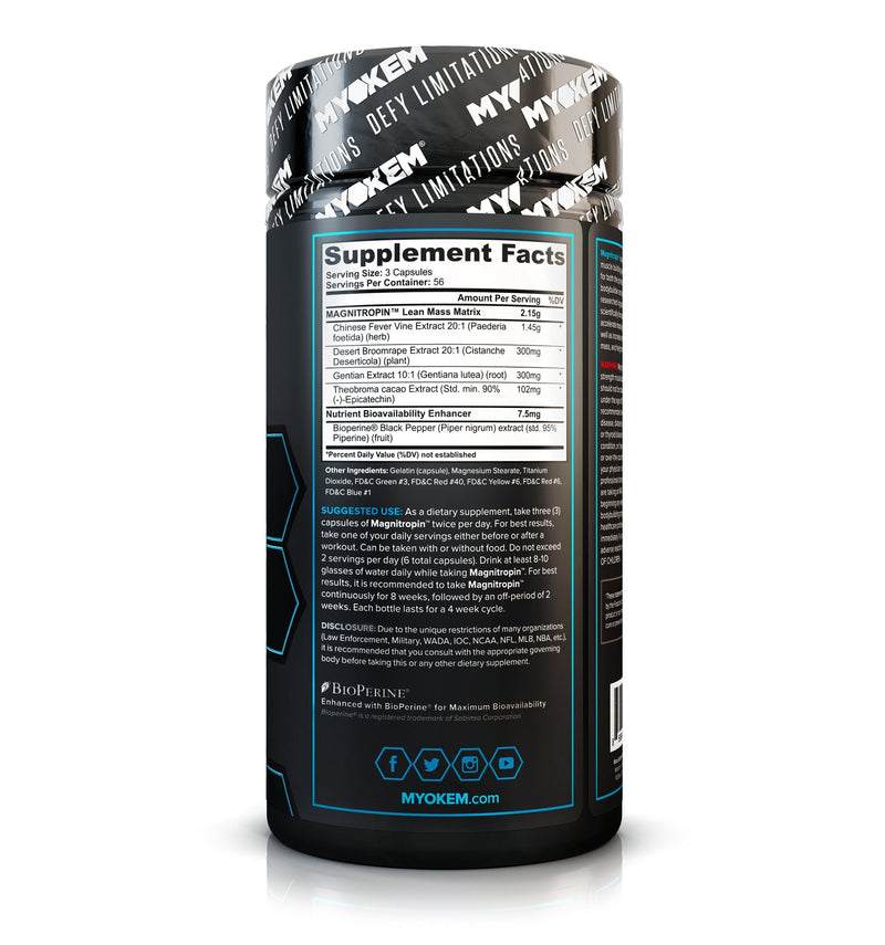 [Australia - AusPower] - MYOKEM – Magnitropin – Advanced Lean Muscle Complex – Increase Strength, Muscle Mass, Growth, Recovery and Nutrient Absorption – 168 Capsules 