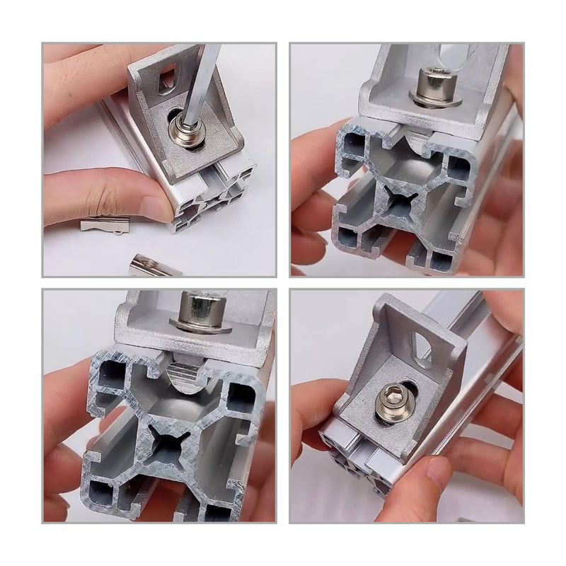 [Australia - AusPower] - 10PCS M8 Spring T Nut European Standard 4040 Series Aluminum Extrusion, Roll Ball Elastic Nuts, Roll-in T Spring Nuts, M8 Half Round T Nut Tee Slot Nuts for 4040 Series Aluminum Profile 40M8-Ball 
