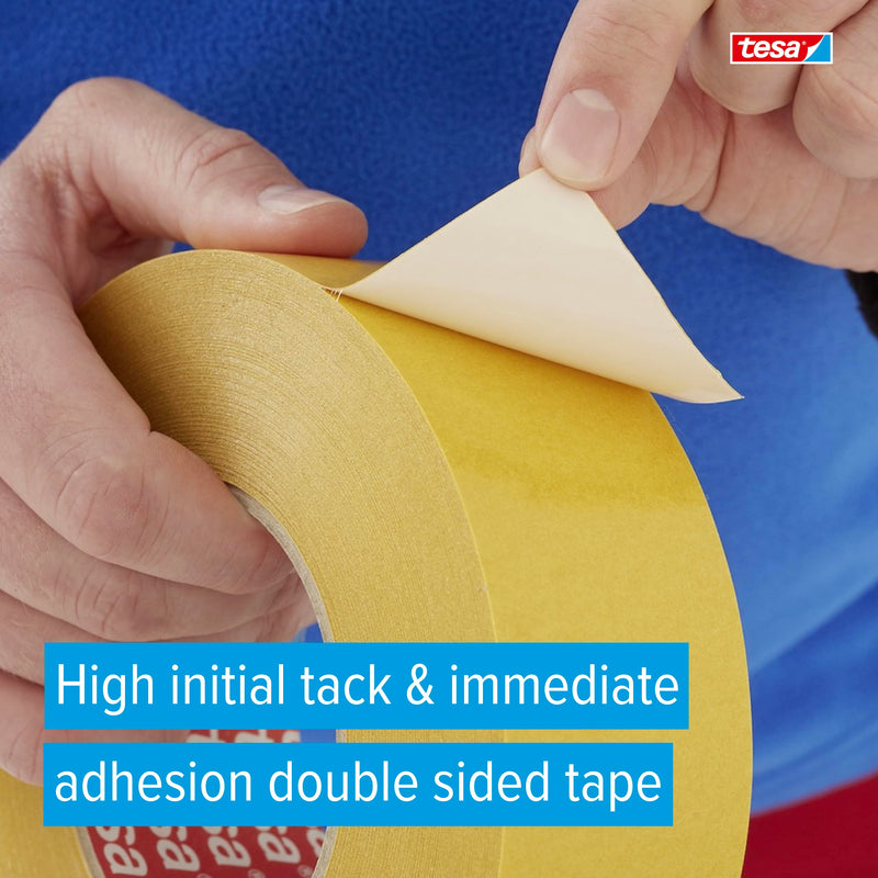 tesa 4970 Double-Sided PVC Film Tape, White, 1 in x 60 yd, 1 Roll 0.0094 Inches 1 inches 60 Yards