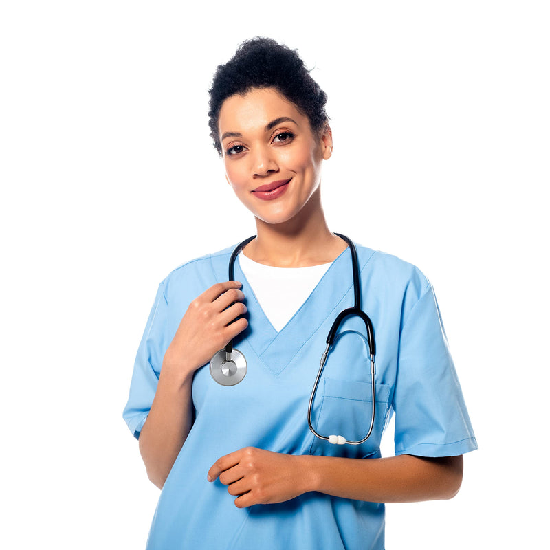 [Australia - AusPower] - Dixie EMS Single Head Lightweight Stethoscope, Latex Free, for Doctors, Nurses, Students, Medical and Home Use - Black 