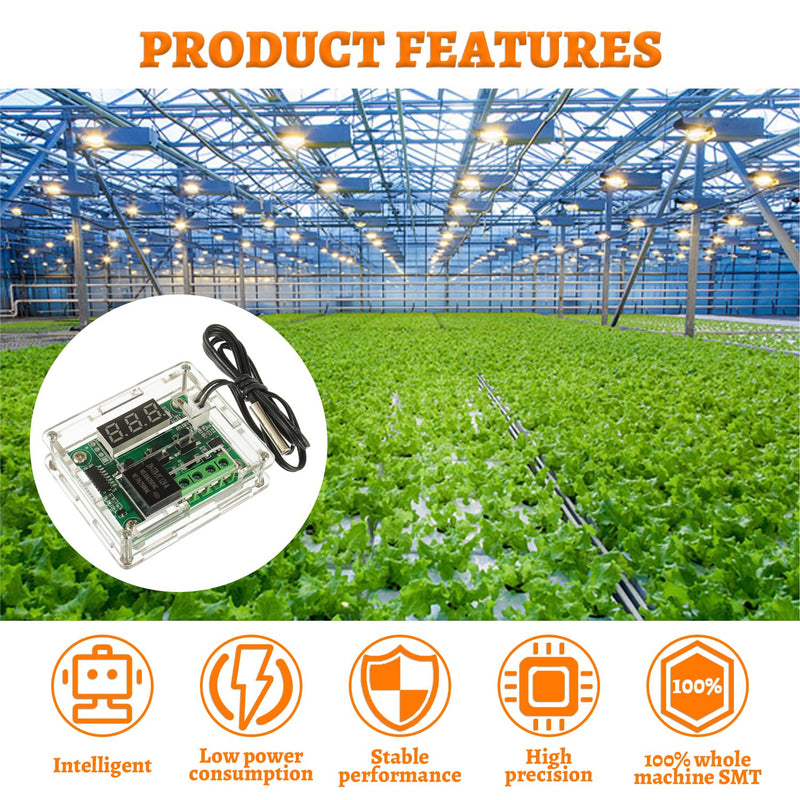 [Australia - AusPower] - W1209 12V DC Digital Temperature Controller Board Micro Digital Thermostat -50-110°C Electronic Temperature Temp Control Module Switch with Waterproof Case?2PCS? 