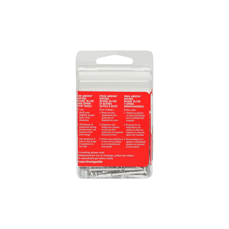 [Australia - AusPower] - Arrow RLA1/8IP Long Aluminum 1/8-Inch Pop Rivets for Metal, Fabric, Leather, and Auto Repair, 100-Pack 
