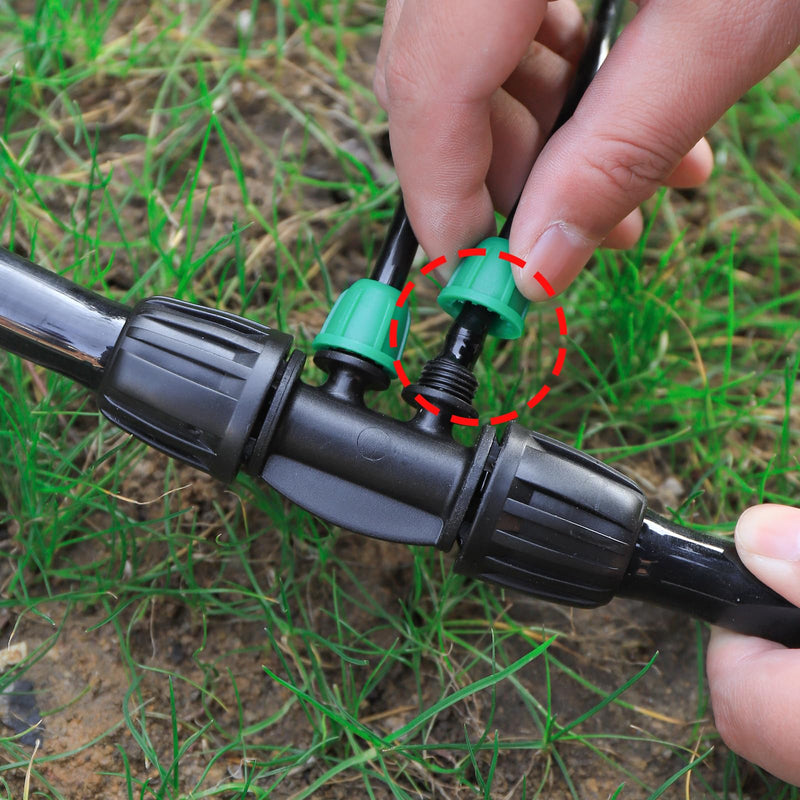 [Australia - AusPower] - 12 Pcs Lock Barbed Tee 1/2 inch Tubing to 1/4 Inch Tubing Irrigation Fittings for (1/2'' ID x 0.60''-0.63'' OD) Anti Leak Locked Barbed Tee Connectors(12Pcs Lock Barbed Tee four Way) 12Pcs Lock Barbed Tee Four Way 