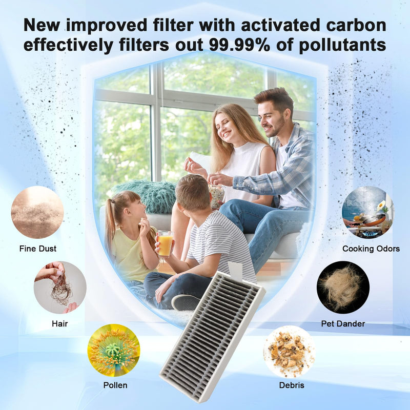 [Australia - AusPower] - 21 Pcs Spare Accessories Compatible with ECOVACS DEEBOT X8 PRO Omni/ S14 Plus Robot Vacuum and Mop Replacement Parts Includes 6 Dust Bags, 4 HEPA Filters, 6 Side Brushes, 3 Roller Mops X8 PRO OMNI/ S14 PLUS 21 PCS 