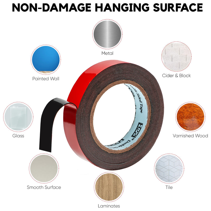 HPP Double Sided Tape, Heavy Duty Tape, Strong and Permanent for Outdoor and Indoor (1 in x 16 ft) 1in x 16ft