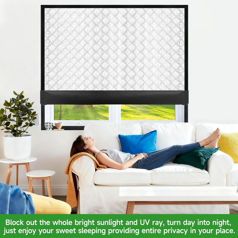 Insulated Window Cover, Sunmoxia Upgraded Oxford Cloth Waterproof Thermal Insulated Blackout Window Insulation kit, Fits up to 24x36 inch Windows to Keep Warm in Winter
