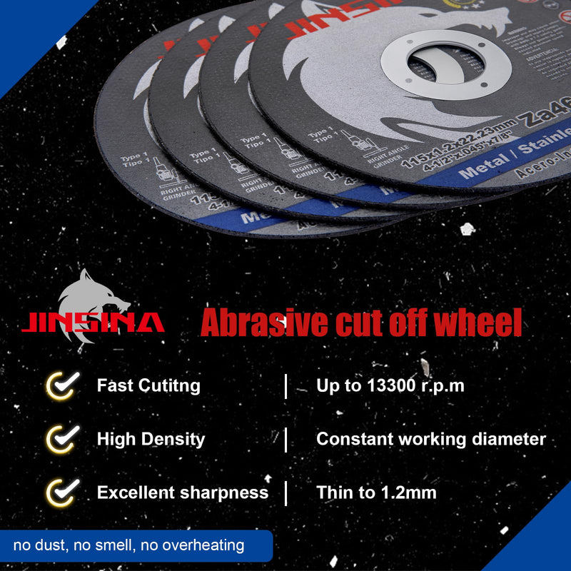 [Australia - AusPower] - Cut Off Wheels 12 PCS, 4 1/2 Inch Metal and Stainless Steel Cutting Wheel, Fast Cutting Disc for Angle Grinder (4-1/2 x .045 x 7/8inch) 10+2pcs 