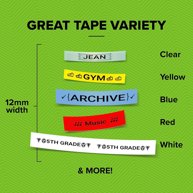 DYMO LetraTag 100H Silver Handheld Label Maker & LT Label Tapes, Thermal Printing, Easy-to-Use, Great for Home & Office Organization