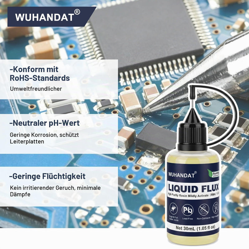 Flux Soldering 30 ml, Soldering Flux, Soldering Flux, Soldering Flux | Soldering Flux, soldering flux, equipped with 2 conical nozzles, for electronics, circuit board assembly, SMD soldering etc Flux X 1