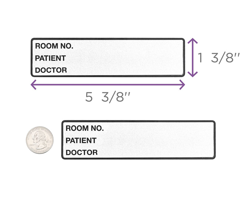 [Australia - AusPower] - Carstens Patient I.D. Adhesive Medical Chart Labels for 1.5” – 4” Ring Binder Spines – Pre-Printed Sticker Labels (Room No. / Patient/Doctor), 5 3/8” x 1 3/8”, White, Roll of 200 1 Roll 