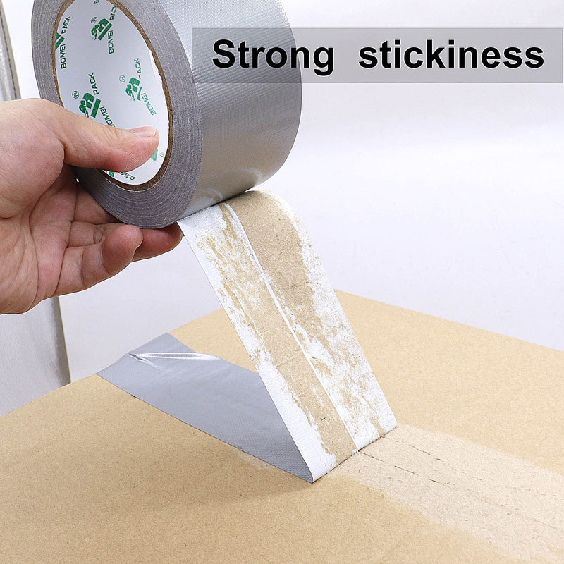 2 Pack Duct Tape Heavy Duty,9 Mil Thickness,2 Inches x 30 Yards,Strong Industrial Strength,Flexible,No Residue,Waterproof and Tear by Hand,Multi-Use for Indoor & Outdoor Repairs (Silver) Silver