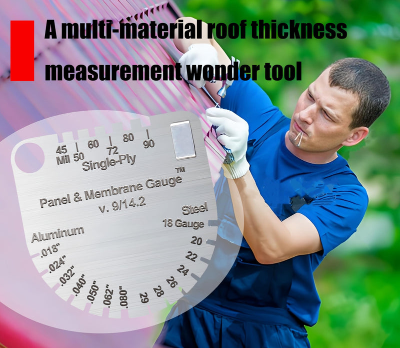 [Australia - AusPower] - Roof Pitch Gauge – Stainless Steel Roof Inspection & Thickness Measuring Tool for Metal Roofing Panels, Durable Metal Roofing Tools 