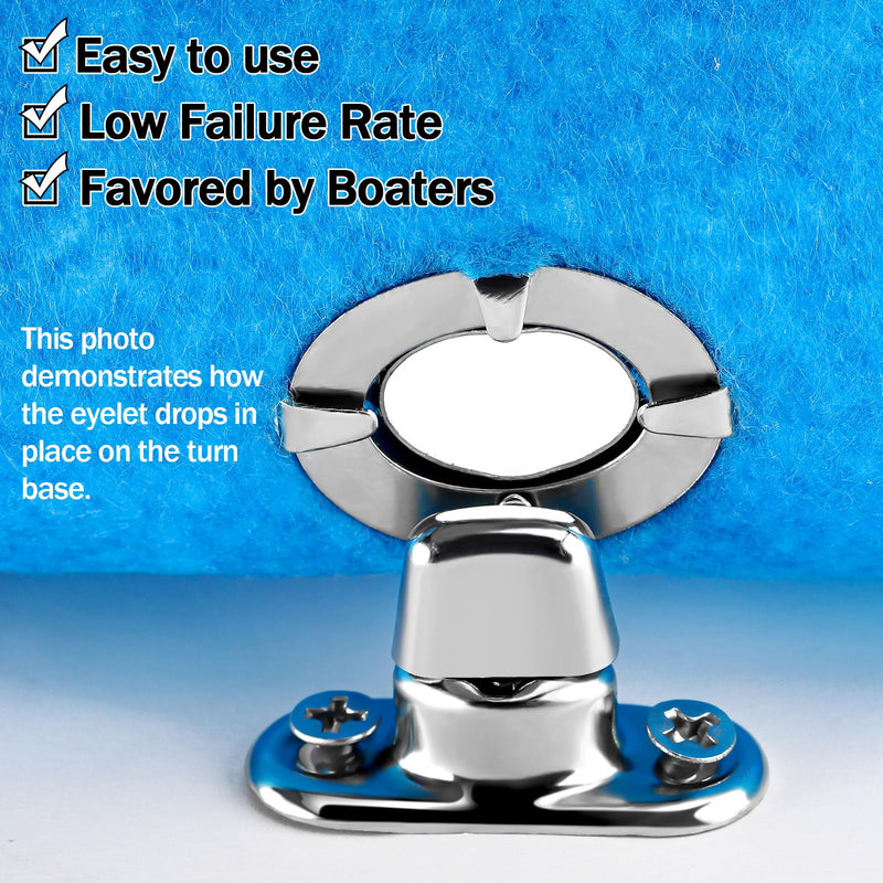 [Australia - AusPower] - Gisafai 20 Sets Canvas Twist Lock Fasteners, Turn Button Fasteners, Eyelet and Stud Mounting Screws for Canvas Marine Fastener Turn Buttons 