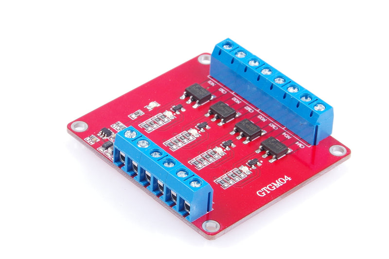 [Australia - AusPower] - 4-Channel Solid State Relay Module High Low Level Trigger 3A Optocoupler Isolation 