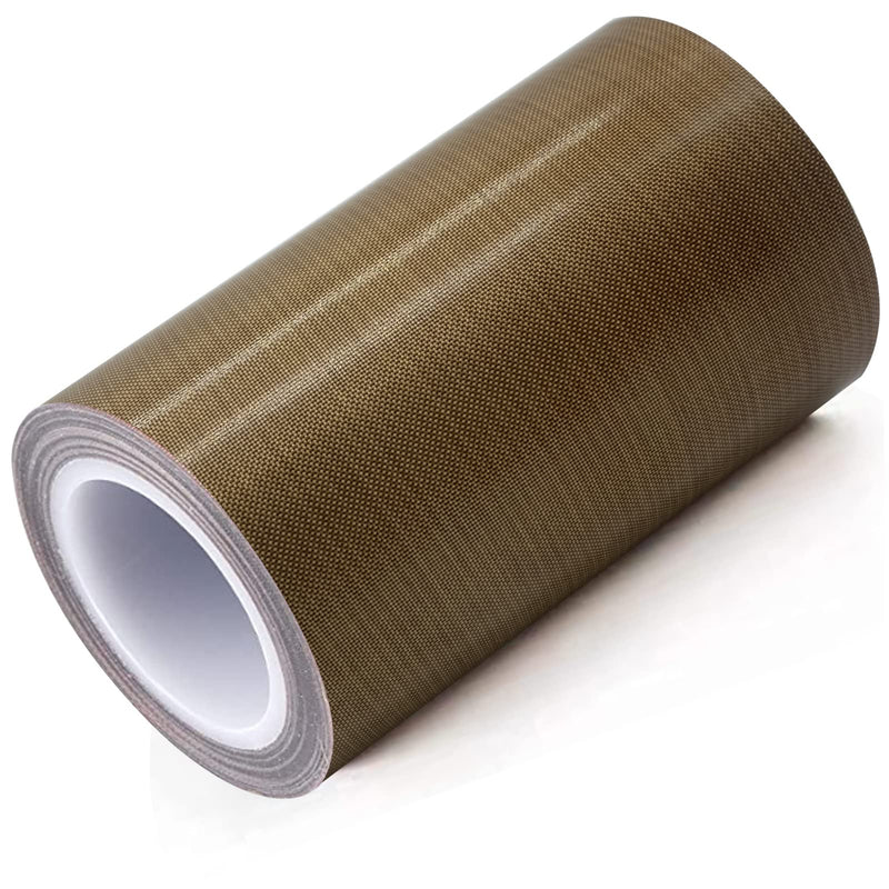 GCQ Teflon Fabric Tape, 4 Inch 30 Feet PTFE Tape for Vacuum Sealer Machine, Hand Impulse Sealers Insulation PTFE Coated Fiberglass Adhesive Tape Compatible with FoodSaver, Seal A Meal, Weston, Cabella 4 IN