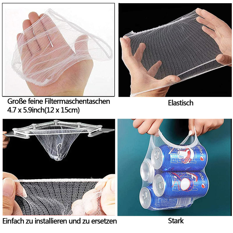 200pcs Large Filter Bags for Kitchen Sink Tri-Holder Filter Kitchen Sink Strainer 200 Bags