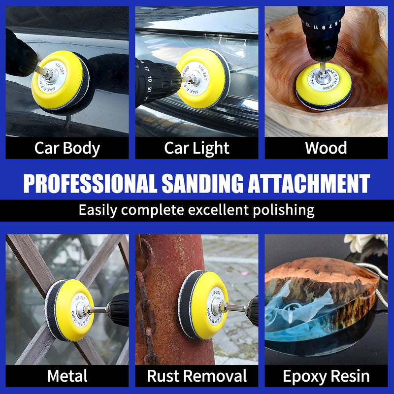 [Australia - AusPower] - Pomsare Sanding Discs 75 mm Velcro, Pack of 106 Sanding Pads, Polishing Attachment, Cordless Screwdriver, Sanding Attachment for Dremel Accessories, Drill Plates 